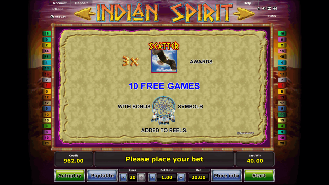 Бонусная игра Indian Spirit 8