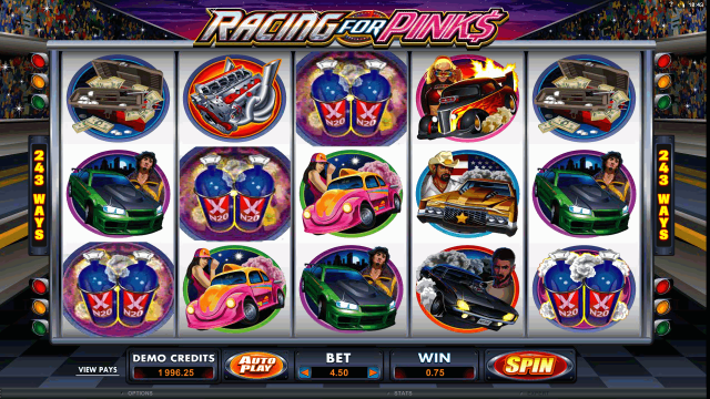 Игровой интерфейс Racing For Pinks 2