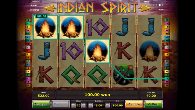 Бонусная игра Indian Spirit 10