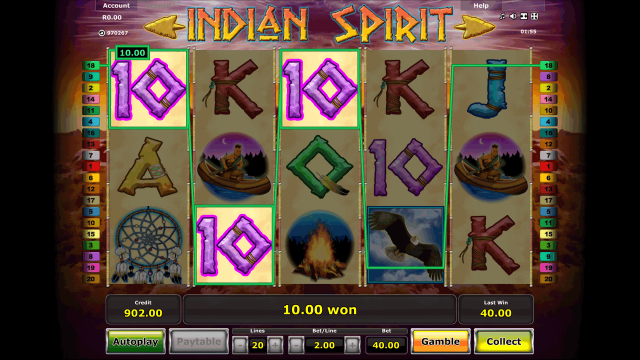 Характеристики слота Indian Spirit 9