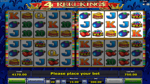 Игровой интерфейс 4 Reel Kings 7